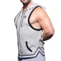 Andrew Christian Baller Sleeveless Hoodie - Heather Grey