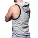 Andrew Christian Baller Sleeveless Hoodie - Heather Grey