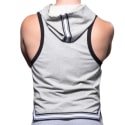 Andrew Christian Baller Sleeveless Hoodie - Heather Grey