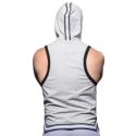 Andrew Christian Baller Sleeveless Hoodie - Heather Grey