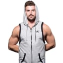 Andrew Christian Baller Sleeveless Hoodie - Heather Grey