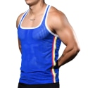 Andrew Christian Fit Mesh Square Neck Tank Top - Royal