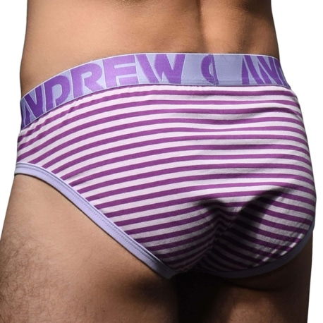 Andrew Christian Almost Naked Lavender Stripe Briefs