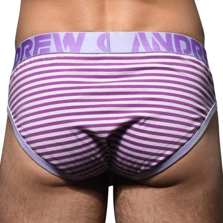 Andrew Christian Almost Naked Lavender Stripe Briefs