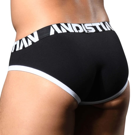 Andrew Christian Almost Naked Fly Tagless Briefs - Black