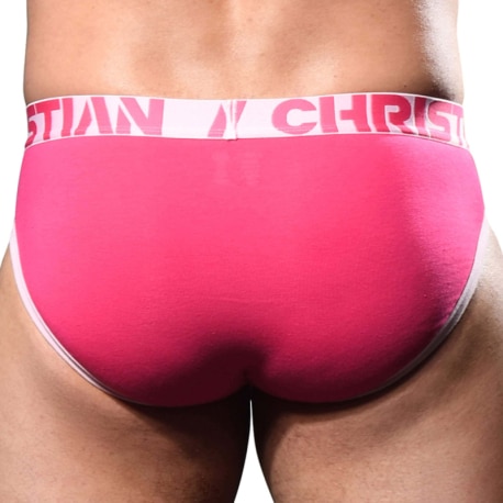 Andrew Christian Almost Naked Fly Tagless Briefs - Fuchsia