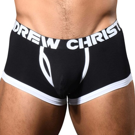 Andrew Christian Almost Naked Fly Tagless Trunks - Black