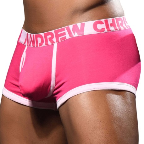 Andrew Christian Almost Naked Fly Tagless Trunks - Fuchsia