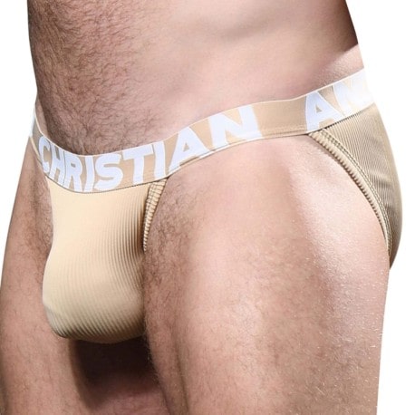 Andrew Christian Almost Naked Essential Rib Briefs - Sand