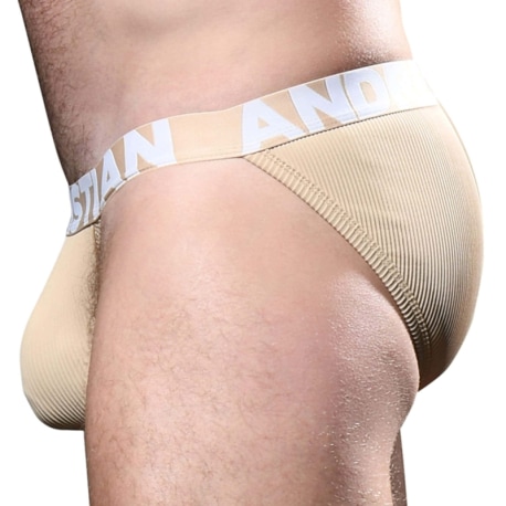 Andrew Christian Almost Naked Essential Rib Briefs - Sand