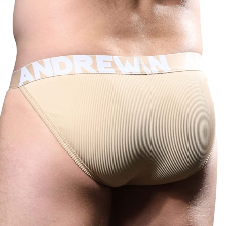 Andrew Christian Almost Naked Essential Rib Briefs - Sand