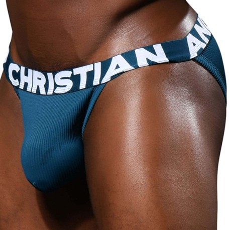 Andrew Christian Slip Almost Naked Essential Rib Bleu Paon