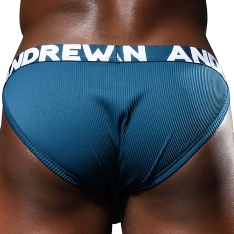 Andrew Christian Almost Naked Essential Rib Briefs - Teal