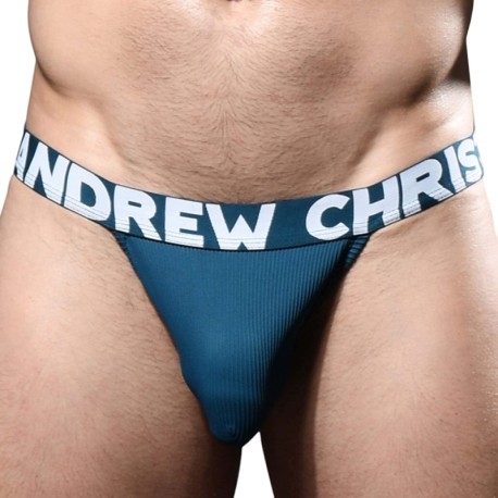 Andrew Christian Almost Naked Essential Rib Jock - Teal