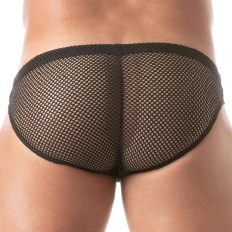 TOF Paris Circuit Fishnet Mini Briefs - Black