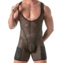 TOF Paris Circuit Fishnet Wrestling Singlet - Black