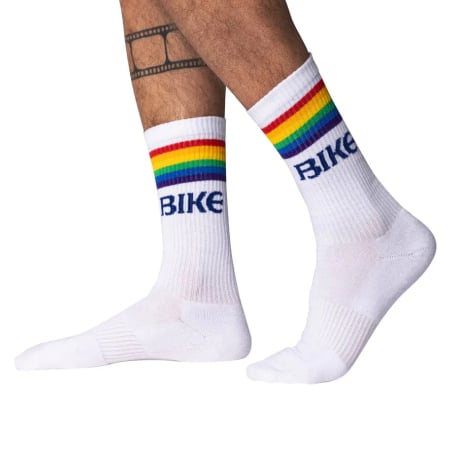 Bike Crew Socks - White