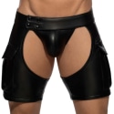 AD Fetish Chaps Shorts - Black