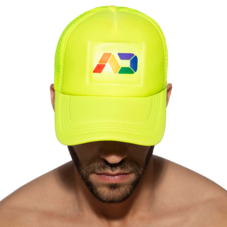 Addicted AD Rainbow Neon Cap - Neon Yellow