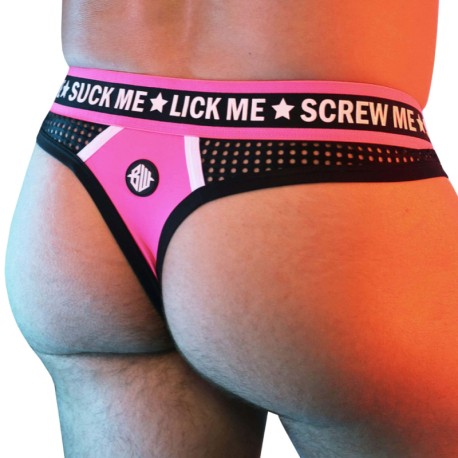 Breedwell Snax Thong - Neon Pink