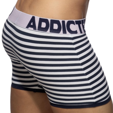 Addicted Boxer Long Sans Couture Marinière