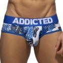 Addicted 2-Pack Tropicana Mesh Briefs - Blue - Khaki