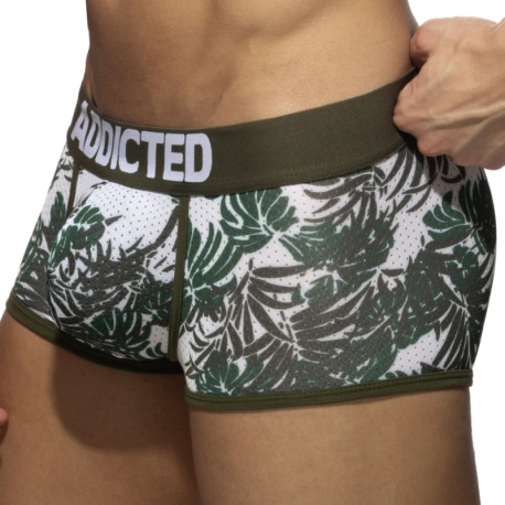 Addicted Lot de 2 Boxers Mesh Tropicana Bleu - Kaki