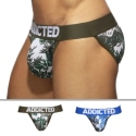 Addicted 2-Pack Tropicana Mesh Tanga Briefs - Blue - Khaki