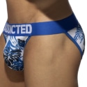 Addicted 2-Pack Tropicana Mesh Tanga Briefs - Blue - Khaki