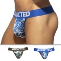 Addicted Lot de 2 Strings Mesh Tropicana Bleu - Kaki