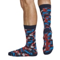 Garçon Français Camouflage Cotton Dress Socks - Tricolor