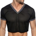 Addicted T-Shirt Crop Slam Mesh Noir