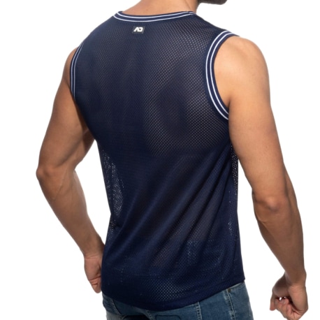 Addicted Slam Mesh Tank Top - Navy