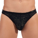 HOM Slip Micro Temptation Free Cut Lace Noir