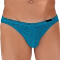 HOM Slip Micro Temptation Free Cut Lace Bleu