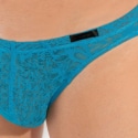 HOM Slip Micro Temptation Free Cut Lace Bleu