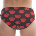 Barcode Kiss Swim Briefs - Black - Red