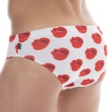 Barcode Slip de Bain Kiss Blanc - Rouge