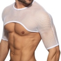 Addicted Crop Top Mesh Blanc