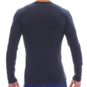 Emporio Armani Bold Monogram Cotton Long Sleeve T-Shirt - Navy