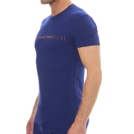 Emporio Armani T-Shirt New Icon Coton Bleu Encre