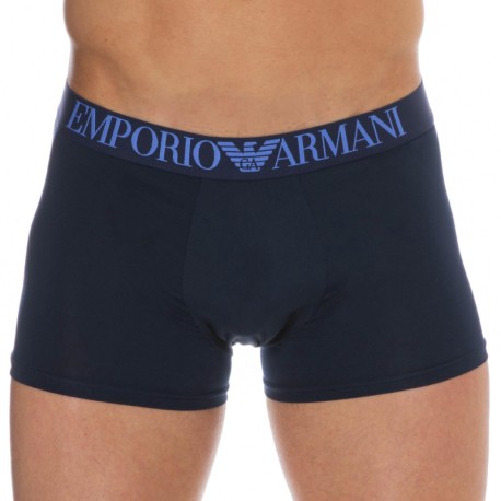Emporio Armani Boxer All Over Printed Microfiber Bleu Marine