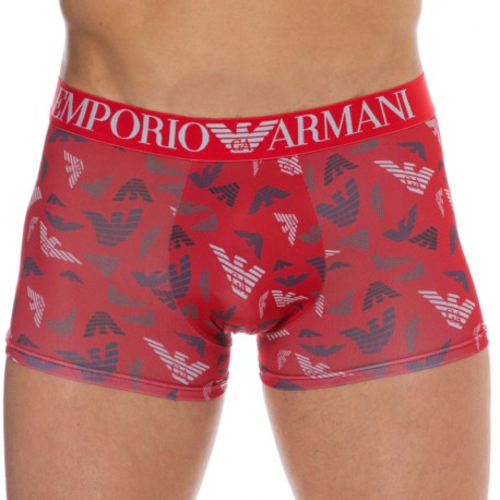Emporio Armani All Over Printed Microfiber Boxer Briefs - Red Eagles