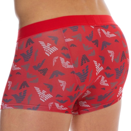 Emporio Armani All Over Printed Microfiber Boxer Briefs - Red Eagles