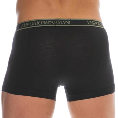 Emporio Armani Boxer Core Logoband Coton Noir - Kaki