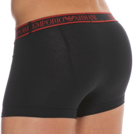 Emporio Armani Boxer Core Logoband Coton Noir - Rouge