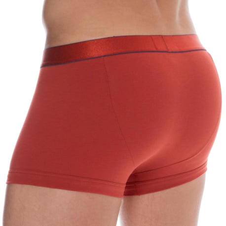 Emporio Armani Shiny Logoband Cotton Boxer Briefs - Red