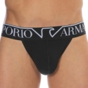 Emporio Armani Jock Strap Megalogo Coton Noir