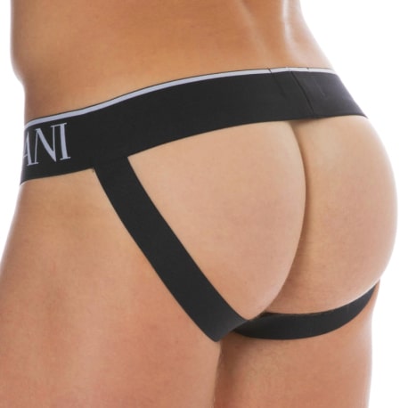 Emporio Armani Jock Strap Megalogo Coton Noir