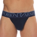 Emporio Armani Jock Strap Megalogo Coton Bleu Marine